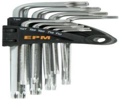 Epm professional e-400-2660 komplet kluczy torx typ l t10-t50 9szt. Średnie