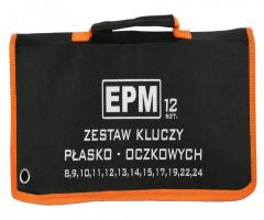 Epm professional e-400-2038 zestaw kluczy płasko-oczkowych 12 częściowy 8-24mm poler