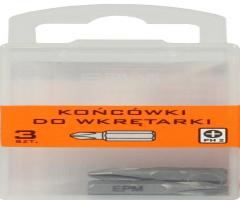 Epm professional e-400-0372 końcówki do wkrętarki 25mm 3szt. ph2