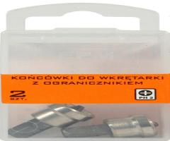 Epm professional e-400-0379 końcówki do wkrętarki 25mm z ogranicznikiem 2szt. ph2