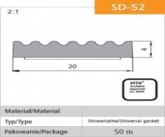 Stomil usz sd-52 uszczelka samoprzylepna czarna sd-52/4-0 dgp 20*4 50m