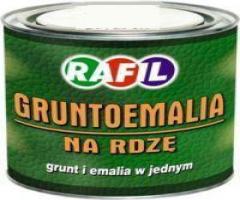 Rafil 5emgr czt0.8 rafil gruntoemalia na rdzę czerwona tlenkowa półmat 0.8l