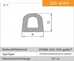 Stomil usz sd-43x uszczelka samoprzylepna czarna dgp 8*10