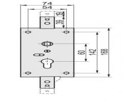 Unimet mp zn k-1 zamek kastel-1 pionowy