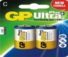 Gp batter gp14aup-s2 bateria ultra+ alkaline 1.5v lr14 2 sztuki