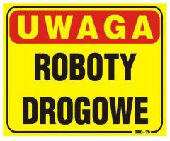 Unimet tab t040 tablica 35*25cm uwaga! roboty drogowe