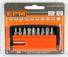 Epm professional e-400-0370 zestaw końcówek do wkrętarki 9szt + uchwyt magnetyczny