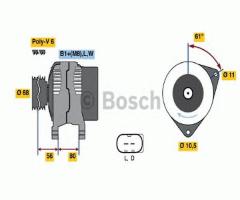 Bosch 0986044890 alternator 12v, renault trucks mascott platforma / podwozie