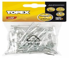 Topex t 43e402 nity aluminiowe op-50szt 4.0*10mm