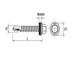 Essve 635203005*19 wkręt samowiertny impax z epdm #3.5mm ral3005 4.8*19mm