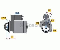 Bosch 0986017060 rozrusznik 12v, ford c-max ii, mazda 2 (dy), volvo s40 ii (ms)