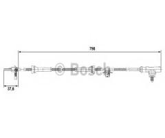 Bosch 0265007687 czujnik abs citroen peugeot toyota, citroËn c1 (pm_, pn_), peugeot 107