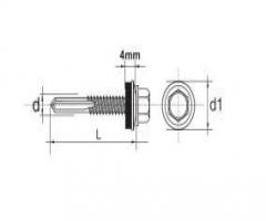 Essve 635249002*32 wkręt samowiertny impax z epdm #12mm ral9002 5.5*32mm