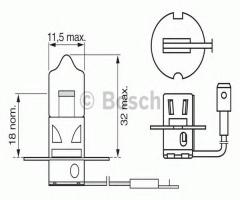 Bosch 1987302031 Żarówka h3 55w 12v pure light, alfa romeo 33 (907a), audi 80 (81, 85, b2)