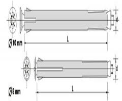 Arvex ko8 8*150 Łącznik do mocowania ościeżnic 8.0*152mm