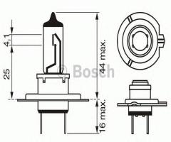 Bosch 1987302071 Żarówka h7 55w 12v pure light, alfa romeo 156 (932), audi a6 (4a, c4), bmw 3 (e36)