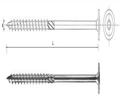 Pgb*pfs-screv spkk 8*40 wkręt do drewna z kołnierzem na torx ocynkowany 8*40mm t40