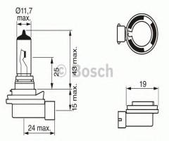 Bosch 1987302081 Żarówka h8 35w 12v pure light, bmw 3 (e46) compact , ford focus c-max