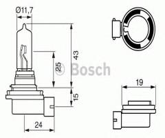 Bosch 1987302082 Żarówka h9 65w 12v pure light, mazda rx 8 (se17), vw touareg (7la, 7l6, 7l7)