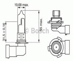 Bosch 1987302155 Żarówka hb4 51w 12v xenon blue, honda cr-v ii (rd_), mazda 3 (bk)