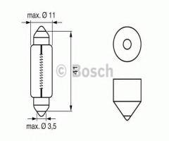 Bosch 1987302210 Żarówka 10w 12v, alfa romeo 33 (905), audi 80 (81, 85, b2), bmw 3 (e21)