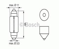 Bosch 1987302211 Żarówka c5w 12v pure light, alfa romeo gtv (116), audi a8 (4d2, 4d8), austin mini