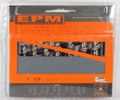 Epm professional e-500-1219 zestaw wierteł hss do metalu 1-10mm 19szt.