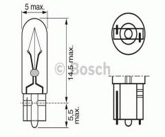 Bosch 1987302240 Żarówka w2,3w 12v pure light, audi 100 (4a, c4), fiat seicento (187)