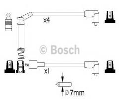 Bosch 0986357127 przew. wys. nap. komplet  opel, opel kadett e hatchback (33_, 34_, 43_, 44_)