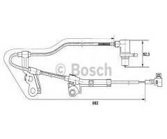 Bosch 0265006676 czujnik abs toyota, toyota corolla (zze12_, nde12_, zde12_)