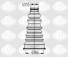 Sasic 4003432 osłona przegubu z renault clio/19/21/megane, dacia logan (ls_)