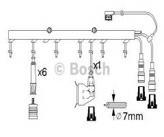 Bosch 0986356323 przew. wys. nap. komplet  bmw, bmw 3 (e30)