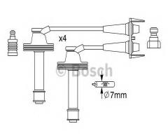 Bosch 0986357238 przew. wys. nap. komplet  renault, renault laguna i (b56_, 556_), volvo s40 i (vs)