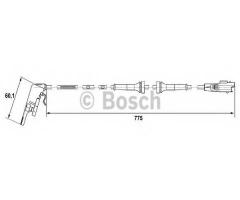 Bosch 0265007664 czujnik abs peugeot 307 00- tył, peugeot 307 (3a/c)