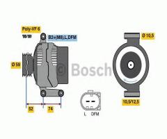 Bosch 0125711059 alternator 12v citroen fiat ford peugeot, citroËn jumper autobus