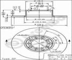 Brembo 08.3189.20 tarcza hamulcowa mercedes w123 76-85 przód, mercedes-benz /8 (w114)