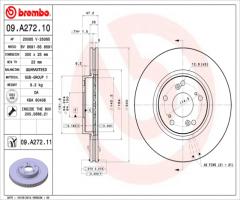 Brembo 09.a272.11 tarcza hamulcowa honda accord 03-08, honda accord vii (cl)