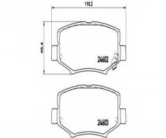 Brembo p18024 klocki hamulcowe jeep wrangler 06-tył, dodge nitro, jeep wrangler iii (jk)