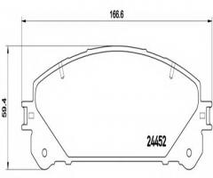 Brembo p83145 klocki hamulcowe lexus rx 09-przód, lexus rx (gyl1_, ggl15, agl10)