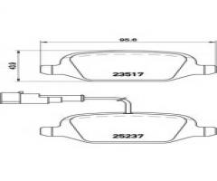 Brembo p23131 klocki hamulcowe alfa romeo mito 08-tył, alfa romeo mito (955)