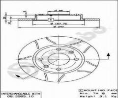 Brembo 08.2985.75 tarcza hamulcowa peugeot 106,205,306,405, citroËn visa, peugeot 205 i (741a/c)