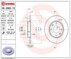 Brembo 08.2985.10 tarcza hamulcowa peugeot 106,205,306,405, citroËn visa, peugeot 205 i (741a/c)