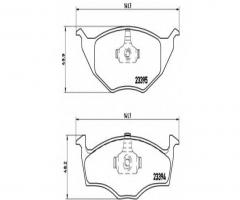 Brembo p85055 klocki hamulcowe vw lupo 99-05, vw lupo (6x1, 6e1)