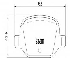 Brembo p23064 klocki hamulcowe fiat punto 1,8 99-tył, fiat 500 c (312), lancia ypsilon (843)