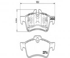 Brembo p06032 klocki hamulcowe mini cooper, one 03-tył, mini mini (r50, r53)