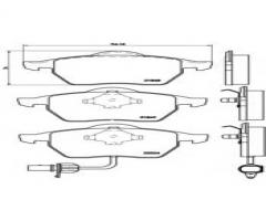 Brembo p85060 klocki hamulcowe vw sharan 00-z czujnikiem, ford galaxy (wgr)