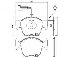 Brembo p23071 klocki hamulcowe alfa romeo 145, 146 96-01 z czujnikiem, alfa romeo 145 (930)