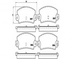 Brembo p68002 klocki hamulcowe renault 21,25,espace tył, renault 5 (122_), talbot murena