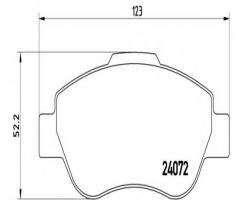 Brembo p23097 klocki hamulcowe fiat panda 1,3jtd 03 -, fiat panda (169)