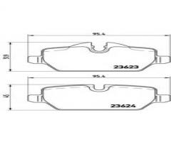 Brembo p06037 klocki hamulcowe bmw 3 e90 05-tył, bmw 1 (e81)